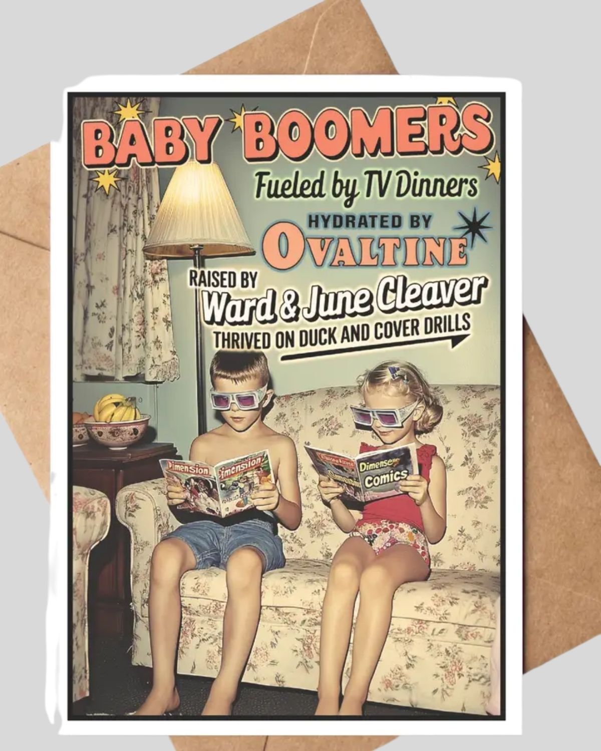 Funny Baby Boomer Card Retro Nostalgia Card