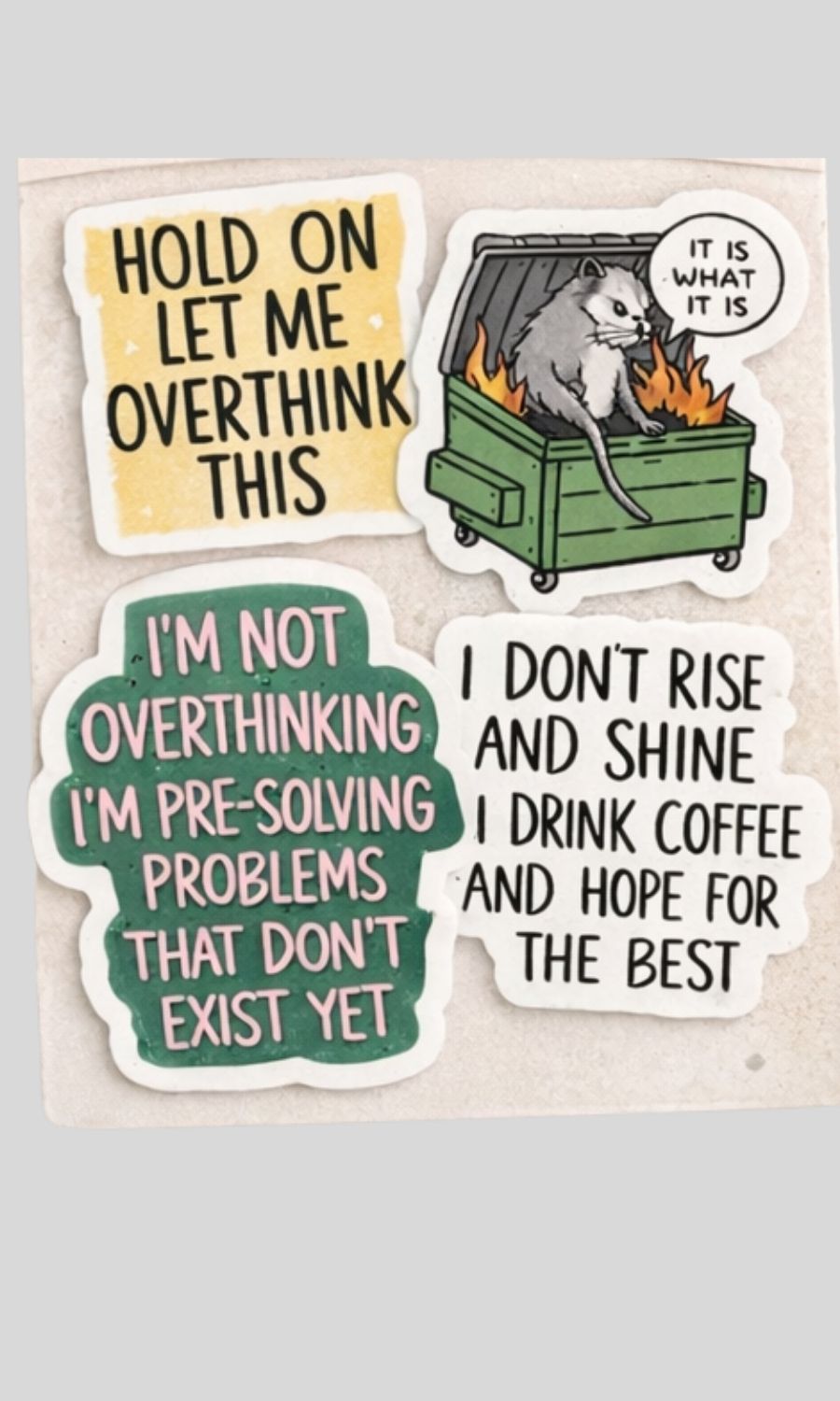 Overthinker Sticker Pack (Set of 4)