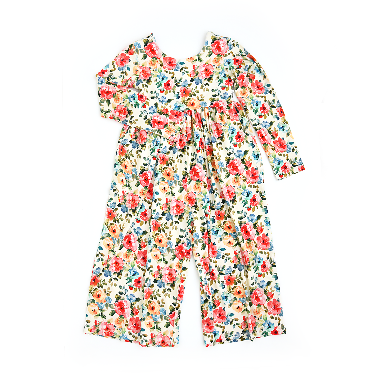 Kids floral wide leg romper