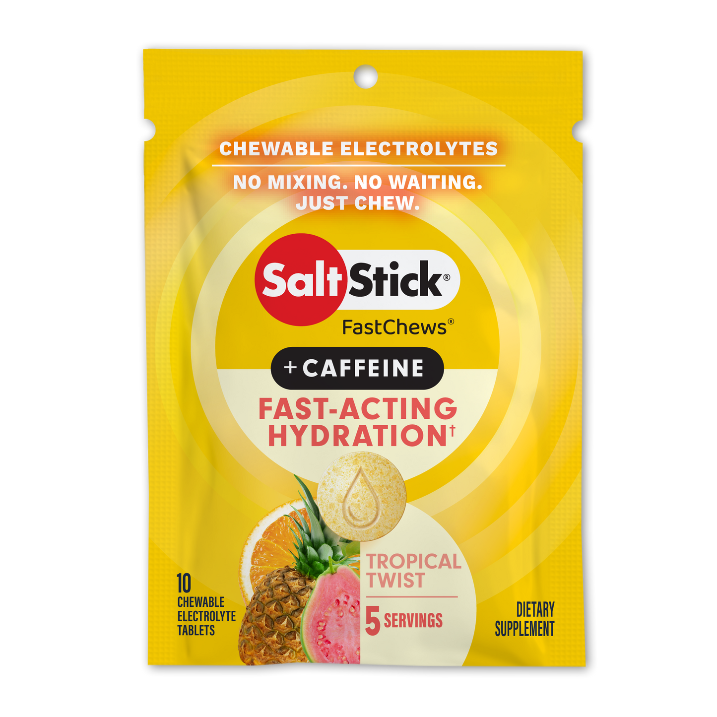 SaltStick FastChews + Caffeine Tropical Twist