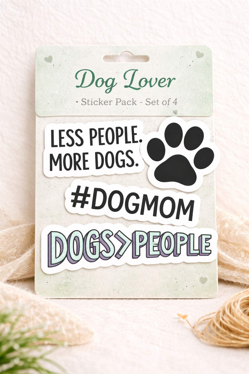 Dog Lover Sticker Pack – Set of 4