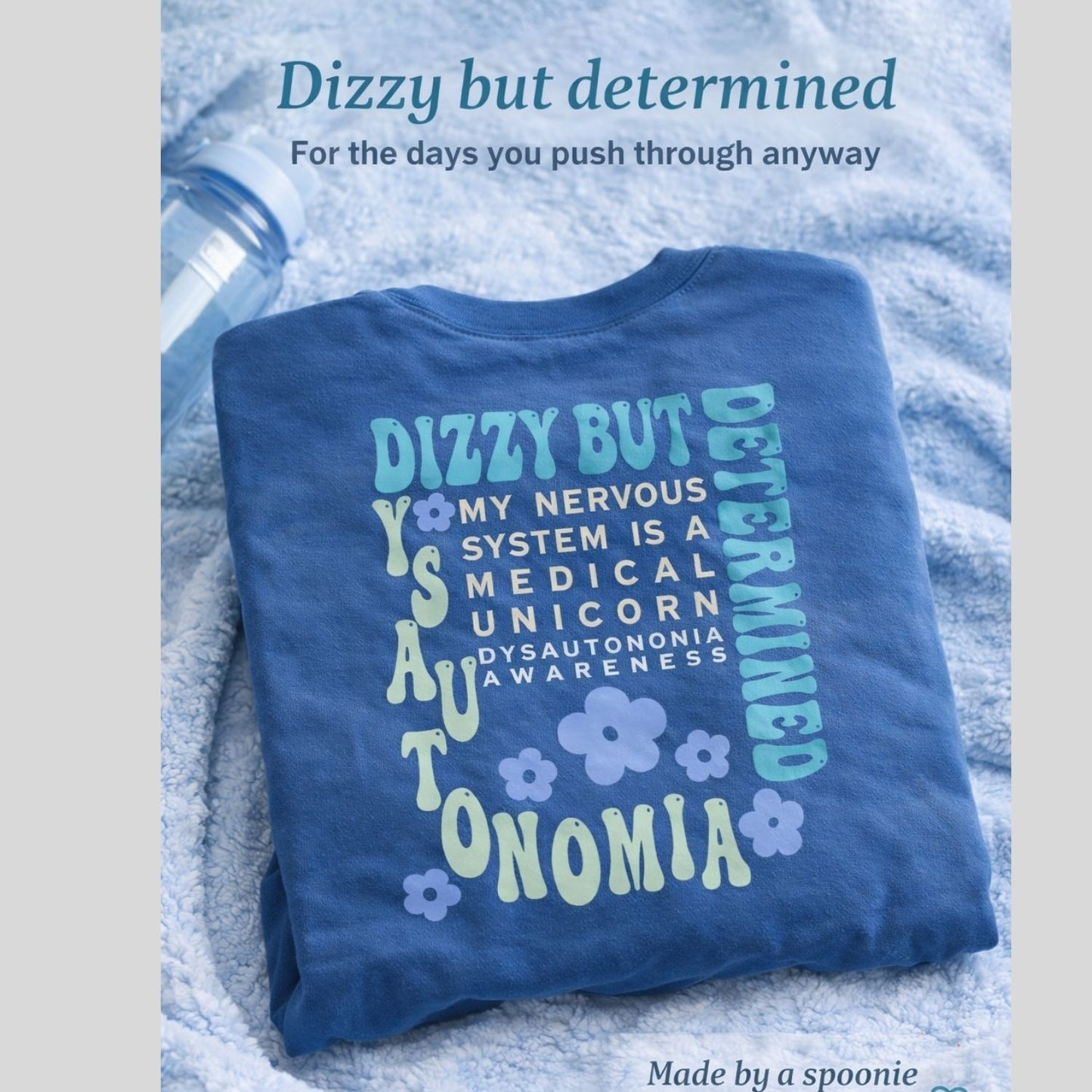Dizzy But Determined” Dysautonomia Crewneck Sweatshirt